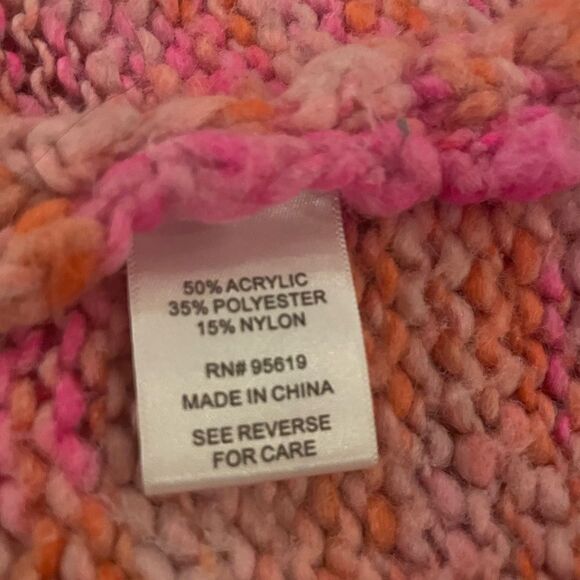 John Paul Richard Orange / Pink Button Cardigan Sweater Size s - Picture 10 of 10